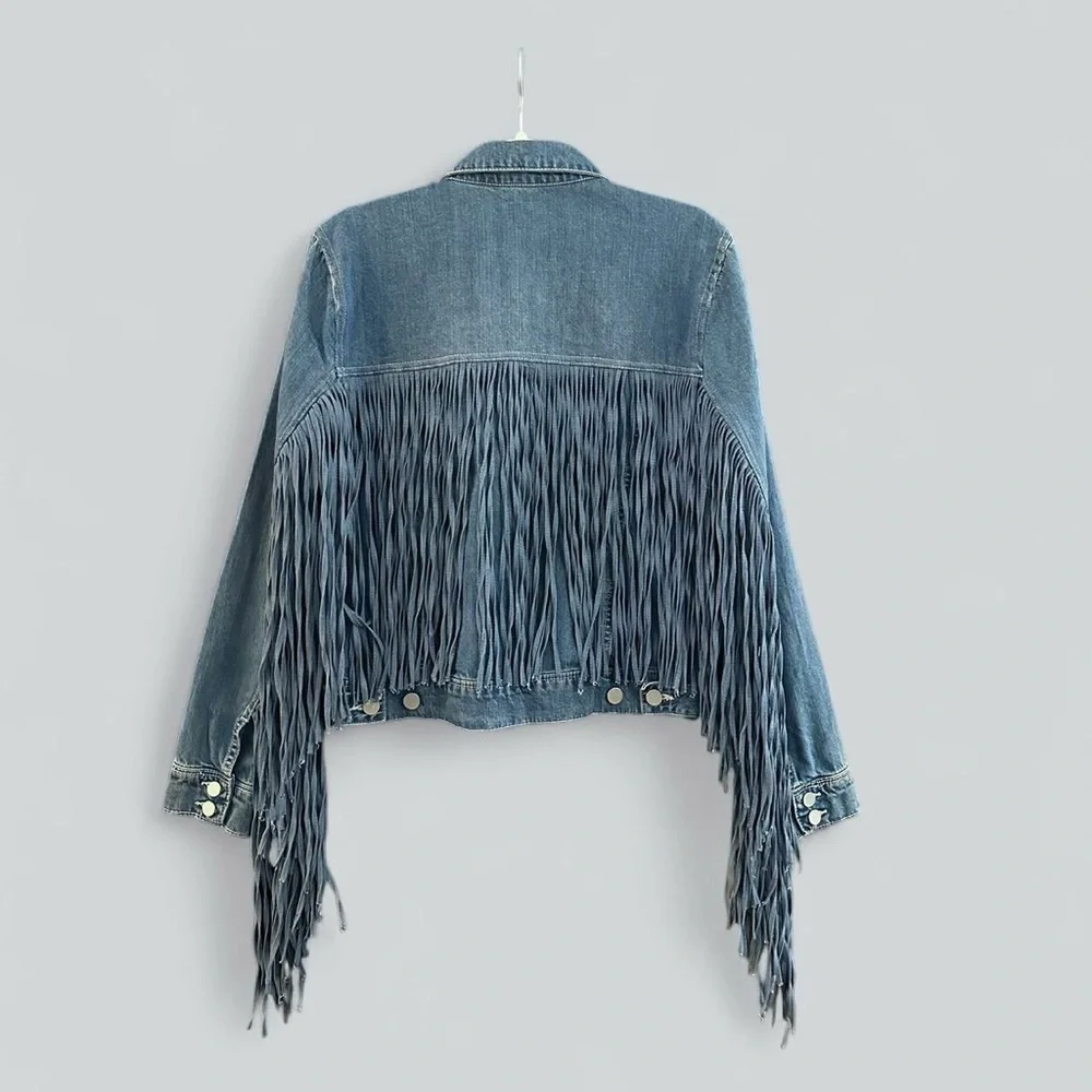 🇺🇸 SCULLY Denim Fringe Jacket - Picture 4 of 6